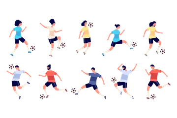 Jogadores de futebol Pacote de Ilustrações