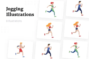 Jogging Illustration Pack