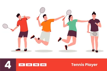 Joueur de badminton Pack d'Illustrations