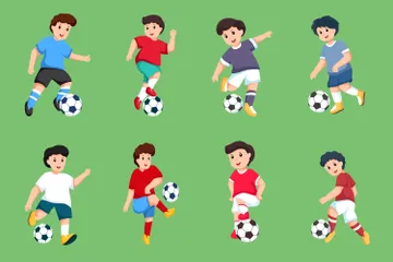 Joueur de football Pack d'Illustrations