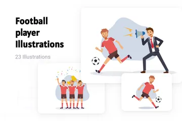 Joueur de football Pack d'Illustrations