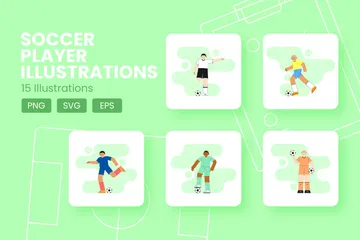 Joueur de football Pack d'Illustrations