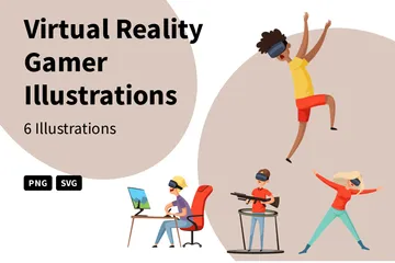 Joueur de réalité virtuelle Pack d'Illustrations