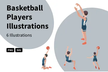 Joueurs de basketball Pack d'Illustrations