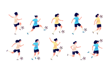 Joueuses de football féminines Pack d'Illustrations