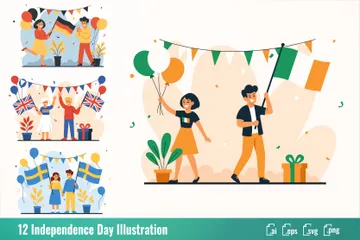 Jour de l'indépendance Pack d'Illustrations