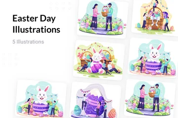 Jour de Pâques Pack d'Illustrations