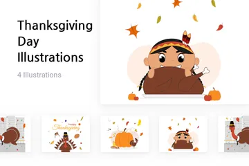 Jour de Thanksgiving Pack d'Illustrations