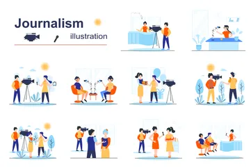 Journalismus Illustrationspack