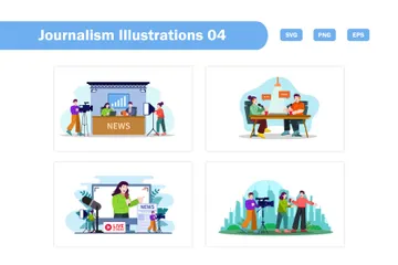 Journalismus Illustrationspack