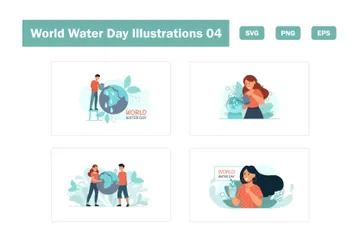 Journée mondiale de l'eau Pack d'Illustrations