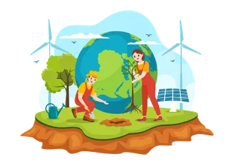Journée mondiale de l'environnement Pack d'Illustrations