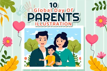 Journée mondiale des parents Pack d'Illustrations