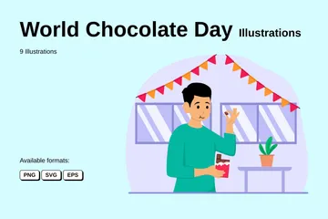 Journée mondiale du chocolat Pack d'Illustrations