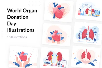 Journée mondiale du don d'organes Pack d'Illustrations