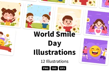 Journée mondiale du sourire Pack d'Illustrations