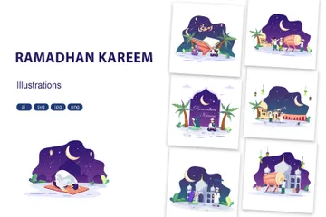 Joyeux Ramadan Pack d'Illustrations