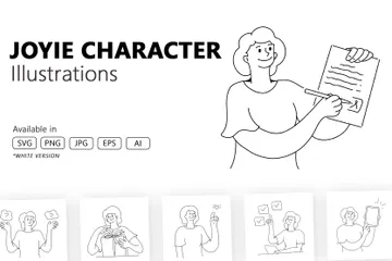 Joyie-Charakter Illustrationspack
