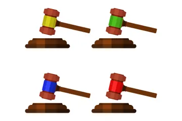 Judge Hammer Illustration Pack