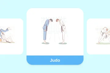 Judo Pacote de Ilustrações