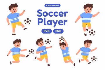 Jugador de fútbol Paquete de Ilustraciones