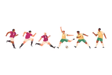 Jugadores de futbol Paquete de Ilustraciones