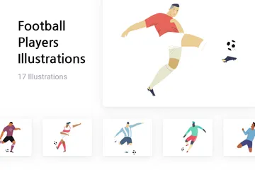 Jugadores de futbol Paquete de Ilustraciones