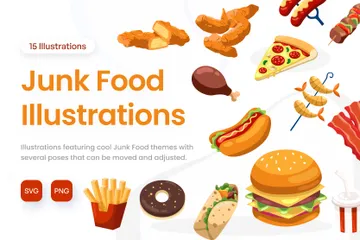 Junk food Pacote de Ilustrações