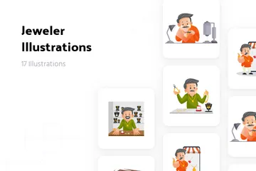 Juwelier Illustrationspack