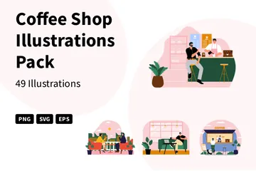 Café Illustrationspack