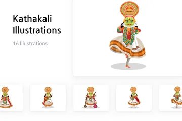Kathakali Illustration Pack