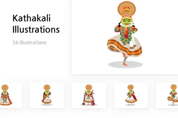 Kathakali Paquete de Ilustraciones