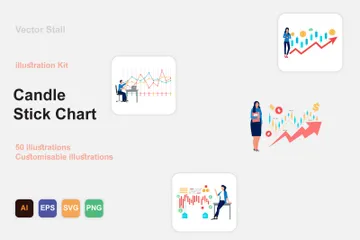 Kerzendiagramm Illustrationspack