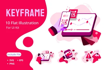 Keyframe Editing Illustration Pack