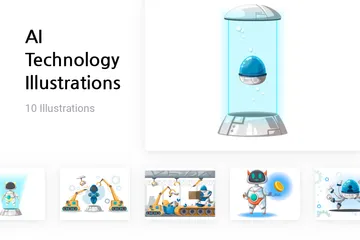 KI-Technologie Illustrationspack