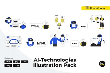 KI-Technologien Illustrationspack