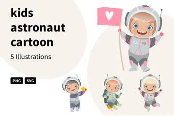 Kids Astronaut Illustration Pack