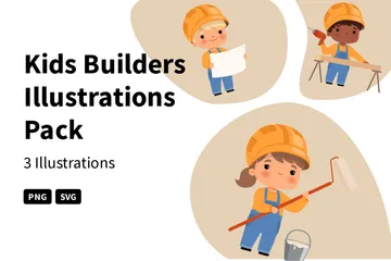 Kids Builders Illustration Pack