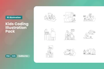 Kids Coding Illustration Pack