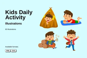 Kids Daily Activity Illustration Pack