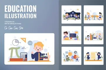 Kids Education Activity Illustration Pack