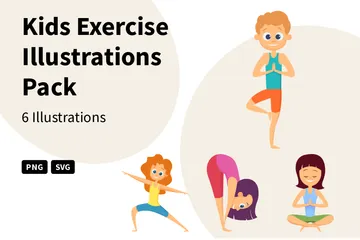 Kids Exercise Illustration Pack