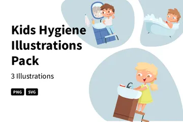 Kids Hygiene Illustration Pack