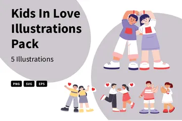 Kids In Love Illustration Pack