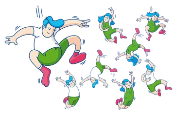 Premium Vector  Kids jumping on trampoline cartoon vector