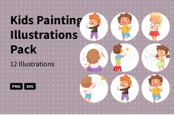 Kids Painting Illustration Pack