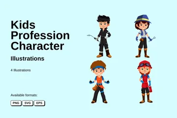 Kids Profession Character Illustration Pack