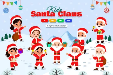 Kids Santa Claus Illustration Pack