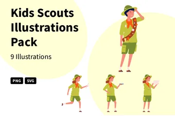 Kids Scouts Illustration Pack