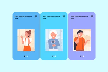 Kids Talking Illustration Pack